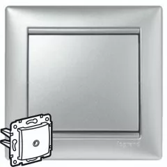 Legrand Valena 770130 TV aljzat, IP21, alumínium, süllyesztett
