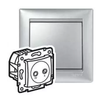 Legrand Valena 770133 TV-R aljzat, IP21, alumínium, süllyesztett