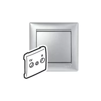Legrand Valena 770142 TV-R aljzat, IP20, alumínium, süllyesztett