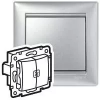 Legrand Valena 770148 keresztkapcsoló (107), 10 A, IP20, alumínium, süllyesztett