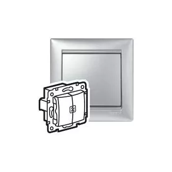 Legrand Valena 770212 dupla váltókapcsoló (106+6), 10 A, IP20, alumínium, süllyesztett