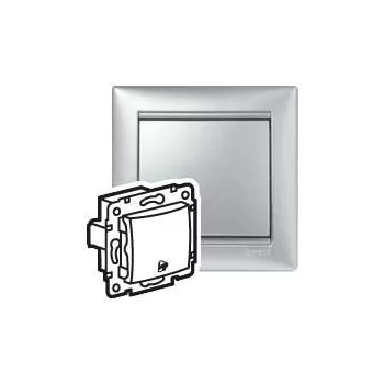 Legrand Valena 770216 egypólusú nyomó (N101), 10 A, IP31, alumínium, süllyesztett