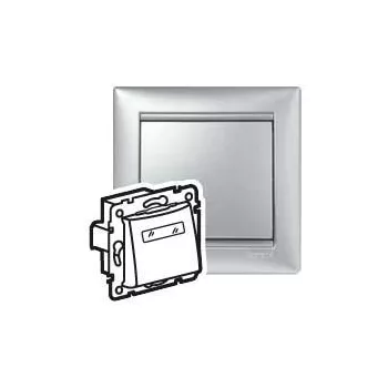 Legrand Valena 770217 egypólusú nyomó (N101), 10 A, IP31, alumínium, süllyesztett
