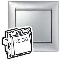 Legrand Valena 770217 egypólusú nyomó (N101), 10 A, IP31, alumínium, süllyesztett