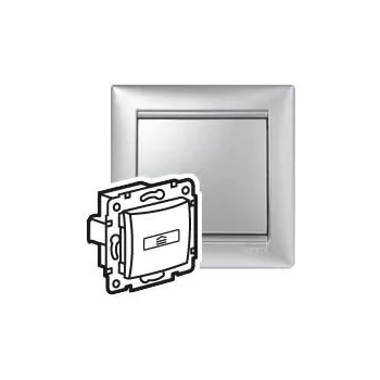 Legrand Valena 770234 hotelkártya kapcsoló, 10 A, IP20, alumínium, süllyesztett