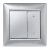 Legrand Valena 770274 nyomógombos fényerőszabályzó (dimmer) izzólámpához 600W, aluminium burkolattal keret nélkül, süllyesztett 10A 250V (Legrand 770274)
