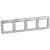 Legrand Valena 770354 4-es aluminium / ezüst keret vízszintes elhelyezéssel (Legrand 770354)