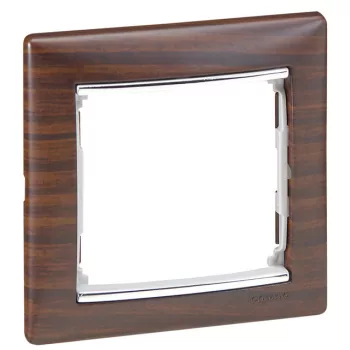   Legrand Valena 770371 1-es vízmentes wenge dekor / ezüst keret (Legrand 770371)