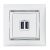 Legrand Valena 770470 USB dupla töltőaljzat, (1500 mA) fehér burkolattal, keret nélkül, süllyesztett (Legrand 770470)