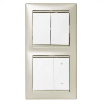   Legrand Valena 770476 2-es kagylóhéj keret függőleges elhelyezéssel (Legrand 770476) NEM RENDELHETŐ, HELYETTE 770472 !!!