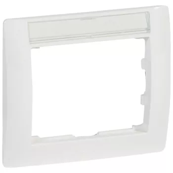  Legrand 771013 Galea Life keret egyes, címketartóval, fehér ( Legrand 771013 )