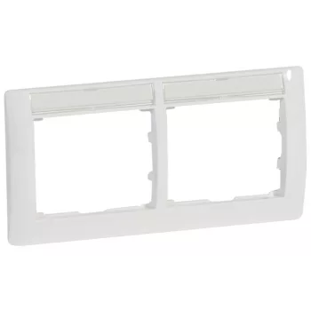   Legrand 771014 Galea Life keret 2-es vízszintes, címketartóval, fehér ( Legrand 771014 )