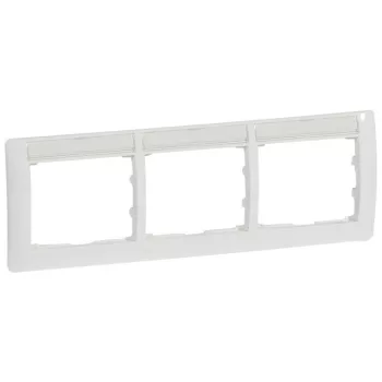   Legrand 771015 Galea Life keret 3-as vízszintes, címketartóval, fehér ( Legrand 771015 )