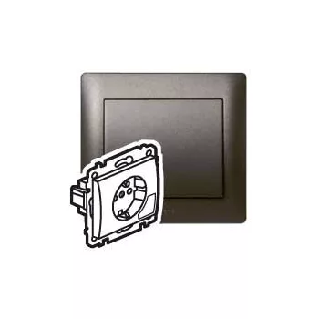   Legrand 771224 Galea Life 2P+F kiemelővel mélybronz ( Legrand 771224 )