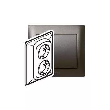   Legrand 771230 Galea Life 2x2P+F aljzat, csavaros, mélybronz ( Legrand 771230 )