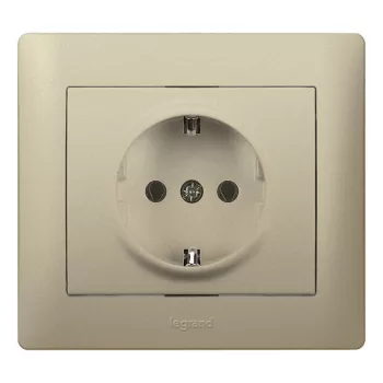   Legrand 771462 Galea Life 2P+F aljzat, rugós, titánium ( Legrand 771462 )