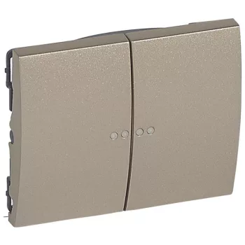   Legrand 771479 Galea Life kettős billentyű 2 fényjelzős,titánium ( Legrand 771479 )