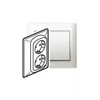   Legrand 771530 Galea Life 2x2P+F aljzat, csavaros, gyöngyház ( Legrand 771530 )