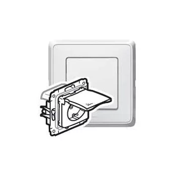   Legrand 773645 Cariva IP44 2P+F aljzat csapófedéllel, keret nélkül, fehér ( Legrand 773645 )