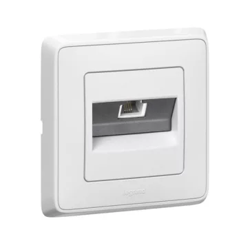   Legrand 773838 Cariva 1xRJ11 telefon-csatlakozóaljzat kerettel, fehér ( Legrand 773838 )
