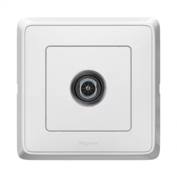   Legrand 773878 Cariva TV csatlakozóaljzat csillagpontos kerettel, fehér ( Legrand 773878 )