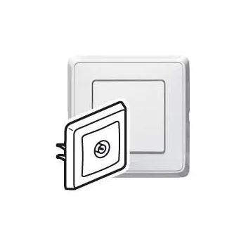  Legrand 773880 Cariva TV csatlakozóaljzat átmenő kerettel, fehér ( Legrand 773880 )