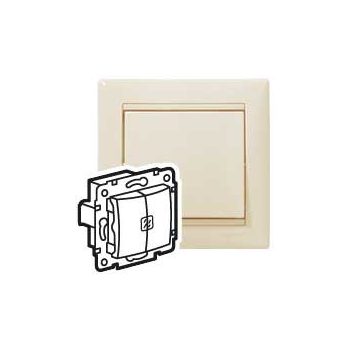   Legrand Valena 774112 dupla váltóérintkezős kapcsoló (106+6), elefántcsont burkolattal keret nélkül, süllyesztett, jelzőfénnyel 10A 250V (Legrand 774112)