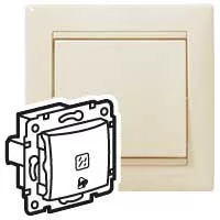 Legrand Valena 774115 egypólusú nyomó (N101), 10 A, IP31, elefántcsont, süllyesztett