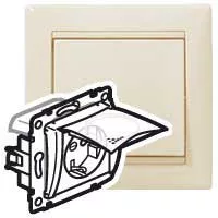 Legrand Valena 774120 földelt dugalj 2P+F, 16 A, IP44, elefántcsont, süllyesztett