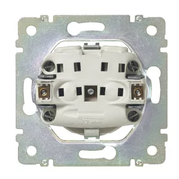  Legrand Valena 774122 földelt csatlakozóaljzat (dugalj) gyermekvédelemmel 2P+F elefántcsont burkolattal keret nélkül, süllyesztett, 16A 250V (Legrand 774122)