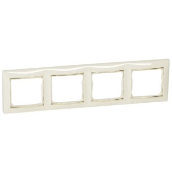   Legrand Valena 774154 4-es elefántcsont / arany keret vízszintes elhelyezéssel (Legrand 774154)