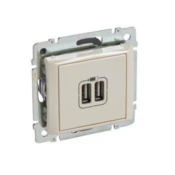   Legrand Valena 774170 USB dupla töltőaljzat, (1500 mA) elefántcsont burkolattal, keret nélkül, süllyesztett (Legrand 774170)