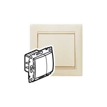   Legrand Valena 774174 nyomógombos fényerőszabályzó (dimmer) izzólámpához 600W, elefántcsont burkolattal keret nélkül, süllyesztett 10A 250V (Legrand 774174)