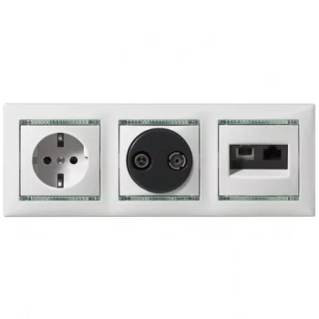 Legrand Valena 774180 Speciális RJ45/RJ11 csatlakozóaljzat, IP20, elefántcsont, süllyesztett