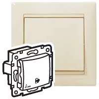 Legrand Valena 774199 egypólusú nyomó (N101), 10 A, IP44, elefántcsont, süllyesztett