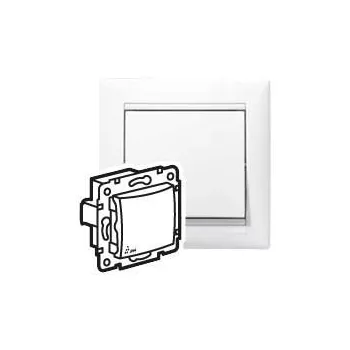 Legrand Valena 774201 egypólusú kapcsoló (101), 10 A, IP44, fehér, süllyesztett