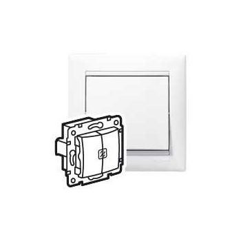   Legrand Valena 774212 dupla váltóérintkezős kapcsoló (106+6), fehér burkolattal keret nélkül, süllyesztett, jelzőfénnyel 10A 250V (Legrand 774212)