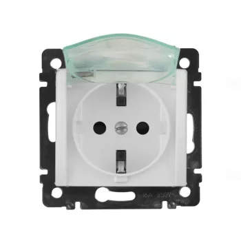   Legrand 774220 Valena IP44 2P+F csatlakozóaljzat csapófedéllel, keret nélkül fehér ( Legrand 774220 )