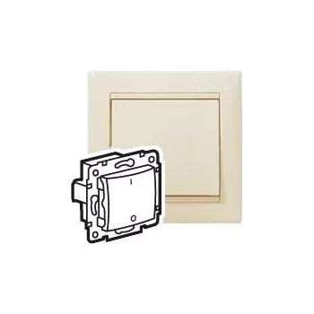 Legrand Valena 774303 hárompólusú kapcsoló (103), 10 A, IP20, elefántcsont, süllyesztett