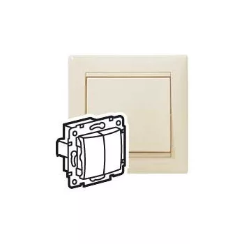 Legrand Valena 774308 dupla váltókapcsoló (106+6), 10 A, IP20, elefántcsont, süllyesztett