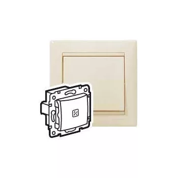 Legrand Valena 774310 egypólusú kapcsoló (101), 10 A, IP20, elefántcsont, süllyesztett