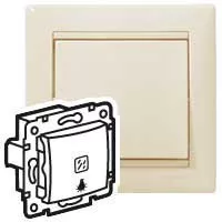 Legrand Valena 774313 egypólusú nyomó (N101), 10 A, IP31, elefántcsont, süllyesztett