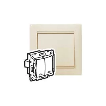   Legrand Valena 774314 redőnynyomó, elefántcsont burkolattal keret nélkül, süllyesztett 10A 250V (Legrand 774314)