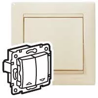 Legrand Valena 774314 redőnynyomó, 10 A, IP20, elefántcsont, süllyesztett