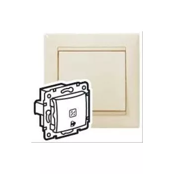 Legrand Valena 774315 egypólusú nyomó (N101), 10 A, IP31, elefántcsont, süllyesztett