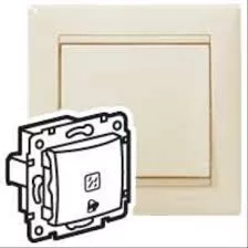 Legrand Valena 774315 egypólusú nyomó (N101), 10 A, IP31, elefántcsont, süllyesztett