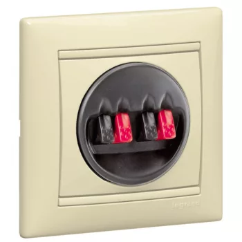 Legrand Valena 774324 hangszóró-csatlakozóaljzat, IP20, elefántcsont, süllyesztett