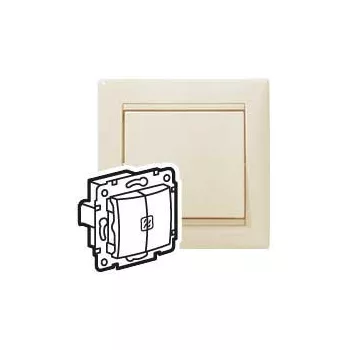 Legrand Valena 774328 csillárkapcsoló (105), 10 A, IP20, elefántcsont, süllyesztett