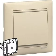 Legrand Valena 774330 TV aljzat, IP21, elefántcsont, süllyesztett