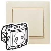 Legrand Valena 774333 TV-R aljzat, IP21, elefántcsont, süllyesztett